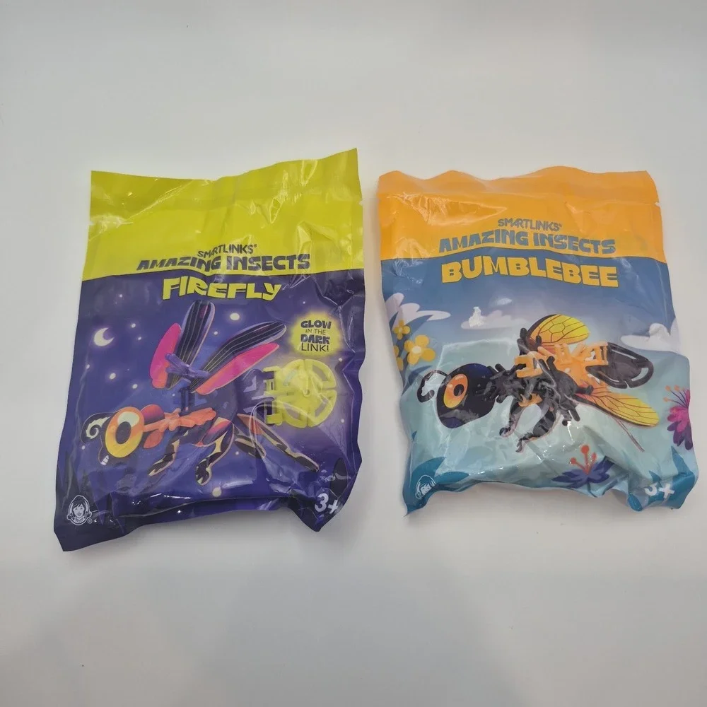 NEW Lot of 2 Wendy's Kids Meal  Smartlinks Amazing Insects Firefly & Bumblebee
